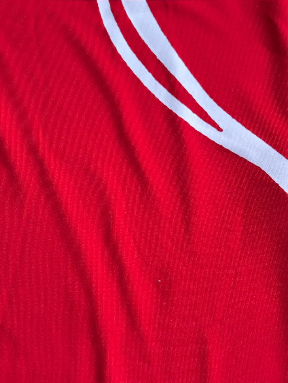 Women’s Red Short-Sleeve Tee with White Heart Graphic - Picture 9 of 9
